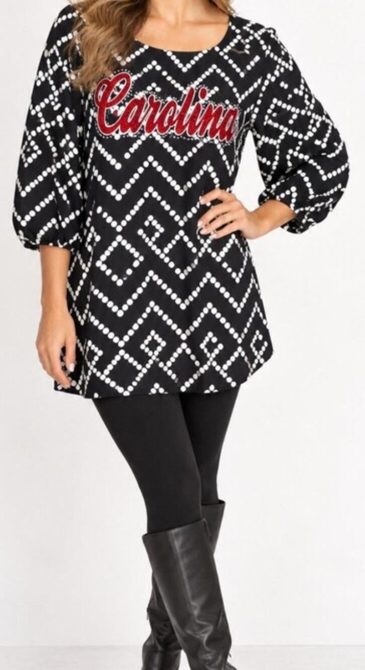 NWT Gameday Couture Black and White Blouse Carolina Gamecocks Size Medium